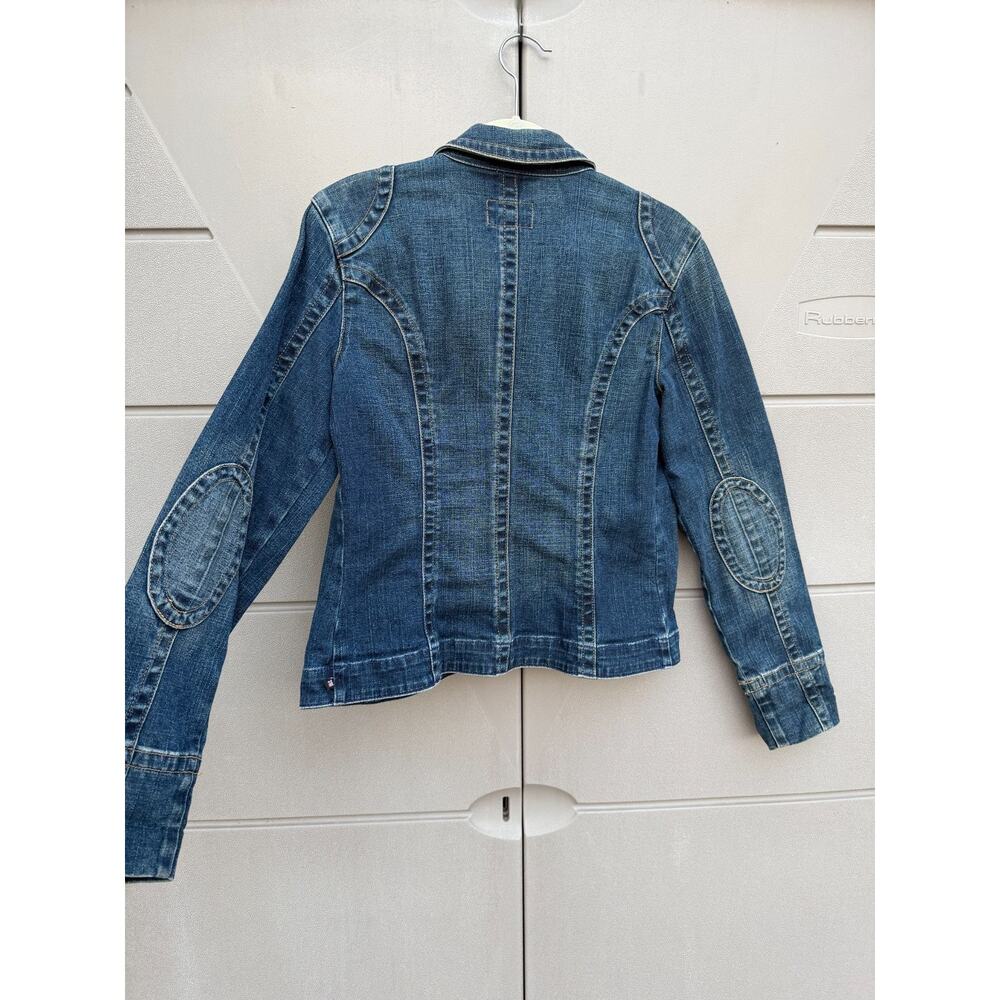 VTG Polo Jeans Ralph Lauren Women Denim Molly Jacket M Blue Utility Trucker Y2K - Picture 11 of 12